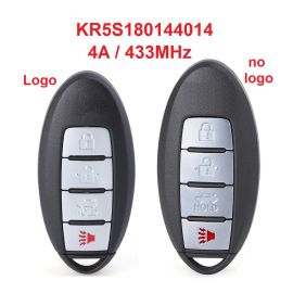 (434MHz) (4A Chip) S180144324 KR5S180144014 Smart Proximity Key for Nissan Altima Maxima 2016-2018