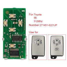 (Number 271451-6221JP) 312MHz 5 Button for Toyota Smart Card Board
