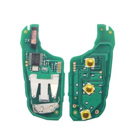 (434 MHz) 3 Buttons Flip Remote Key  board pcb For Peugeot 208 308 508 3008 5008 - With Groove