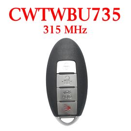(315Mhz) CWTWBU735  3+1 Buttons Smart Proximity Key for Nissan Maxima / Sentra 2007-2012