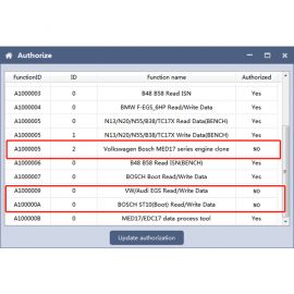 AT-200 Activation for Volkswagen Bosch MED17 Series ECU Clone Get Free DQ200 Read/Write Data and BOSCH ST01(Boot) Read/Write Data