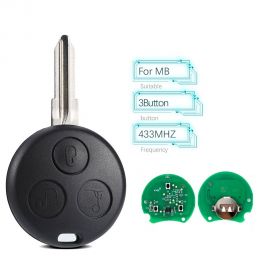 3 Buttons 433 MHz Remote Key for Mercedes Smart