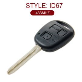 for Toyota 2 Button for Straight Remote Control Key ID67 433MHz