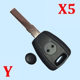 Transponder Key Shell SIP22 for Fiat (5pcs)