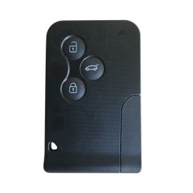 3 Buttons Remote Card Shell with Emergency Key Blade for Renault Megan -- Pack of 5