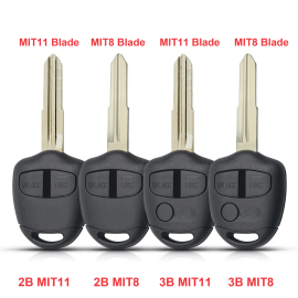 2 Buttons Remote Key Shell for Mitsubishi Pajero - Pack of 5