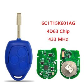 (433Mhz) 6CIT15K601 Blue Remote For Ford Transit