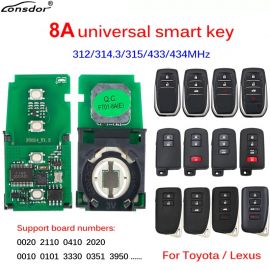 Lonsdor P0020B 8A 88 A9 Universal Smart Key with Key Shell for Toyota Lexus