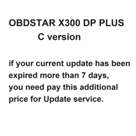Price Difference for OBDSTAR X300 DP Plus C Software Update