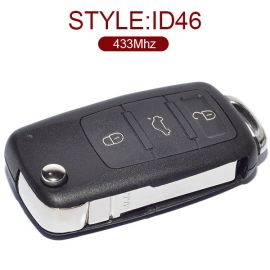 3 Buttons 434 MHz Flip Smart Proximity Key for VW Touareg