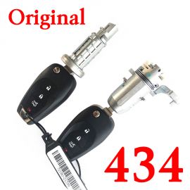 Original 3+1 Buttons 434 MHz Full car lock with Two pcs key Flip Remote Key for Chevrolet 7210U-Z1399
