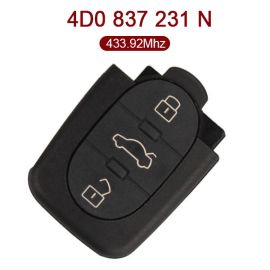 3 Buttons 434 MHz Remote Control for VW Audi - 4D0 837 231N