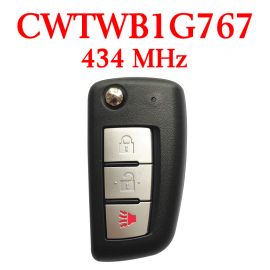 (434 MHz) CWTWB1G767 / (4A Chip) 2+1 Buttons  Flip Remote Key for Nissan Rogue 2014-2018