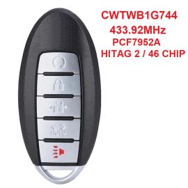 (433Mhz) CWTWB1G744 4+1 Button Smart Key For Nissan Patrol Armada