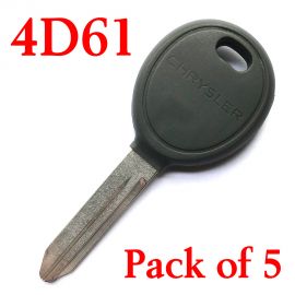 Chrysler Dodge Y165 Transponder Key ( with 4D61 Chip ) - 05086276AA ( Bundle of 5 )