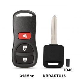 (315mhz) KBRASTU15 3 Button 2002-2007 Remote (ASTU15) for Nissan/Infiniti