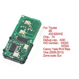 (NO. A433) 433 MHz 4 Button for Toyota Smart PCB Board (Use for Middle East Country)
