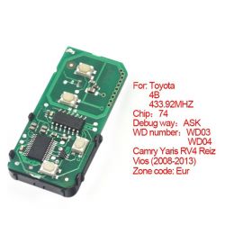 (NO. A433) 433 MHz 4 Button for Toyota Smart PCB Board (Use for Middle East Country)