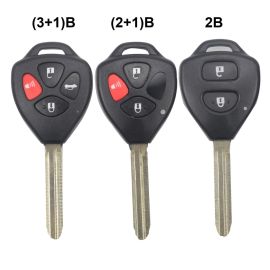 2/3/4 Buttons Uncut Remote Key Shell For Toyota RAV4 Yaris Venza Scion tC/xA/xB/xC 5pcs/lot