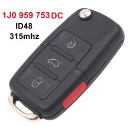 Remote Control Key for VW 3+1 Button 315MHz FCCID: 1JO 959 753 DC