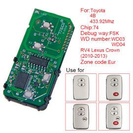 (Number 271451-5290-Eur) 433.92MHz 4 Button for Toyota Smart Card Board