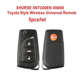 XHORSE XNTO00EN Wireless Universal Remote Key Toyota Style 3 Buttons Remotes for VVDI Key Tool English Version 5pcs/lot