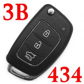 3 Buttons 434 Mhz Flip Remote Key for Hyundai IX35