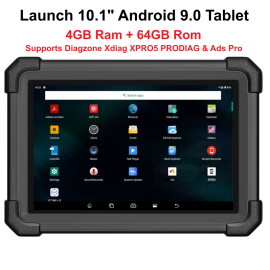 LAUNCH Tablet with USB Port 10.1″ Black 4GB RAM Android Bluetooth for X431 PRO3S+ V5.0