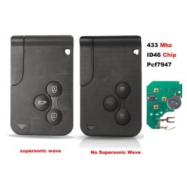 (433Mhz) 3 Button ID46 Smart Key Card for Mega-ne Scenic Grand