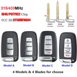 (315/434MHz) SY5HMFNA04 Smart Proximity Key for Hyundai I30 I45 IX35 with PCF7952 ID 46 Chip