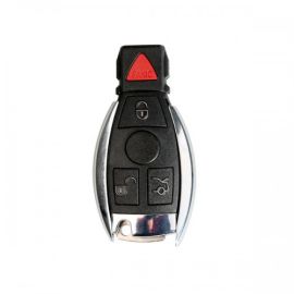 (with Badget) MB Key Shell 3+1 Button Plastic with a Red Button work with VVDI CG BE key