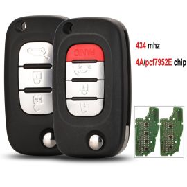 3/4 Buttons 434 MHz After-Market Flip Remote Key for MB Fortwo 453 Forfour 2015-2017