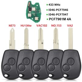 (434 MHz) 2 Buttons Remote Key for Renault - PCF7947/PCF7946/PCF7961M