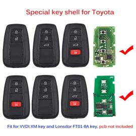 Key Shell Case for VVDI XM Smart Key and Lonsdor 8A Smart Key for Toyota Camry RAV4 5pcs/lot