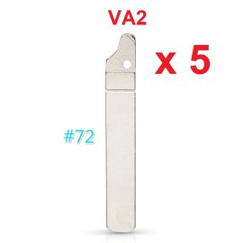 No.72 VA2 Key Blade for Renault Citroen Triumph Peugeot Without Groove 5pcs/lot