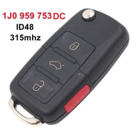 Remote Control Key for VW 3+1 Button 315MHz FCCID: 1JO 959 753 DC